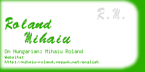 roland mihaiu business card